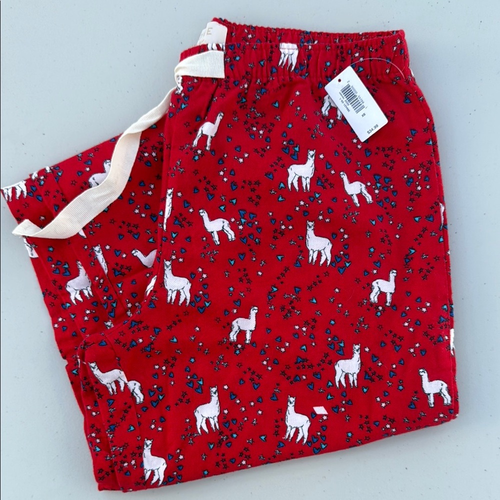 GAP Vintage Red Llama Pajama Pants